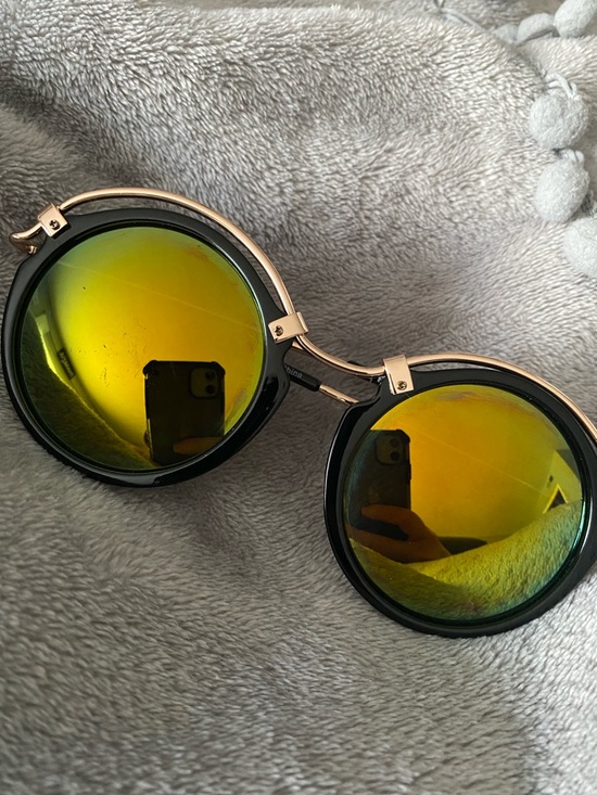 Spitfire A Teen Cat Black Frames with Gold Accents Round Women\'s Sunglasses main image 11